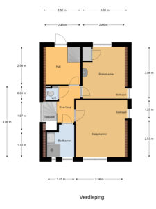 Plattegrond foto 2 de Joncheerelaan 60 - Nijverdal – Plattegrond 4